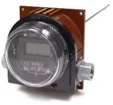 Duct-mount temperature, humidity, and dew point assembly with clear coat housing