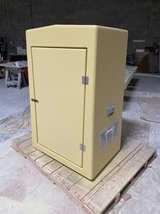 A Gemeni 6 single door fiberglass enclosure