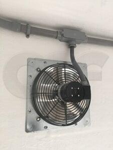 585 cfm fan installed in a shelter