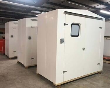 Chlorination and de-chlorination shelters