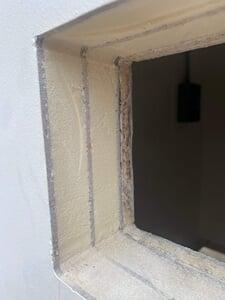 Thick insulated shelter wall customized cutout for a window