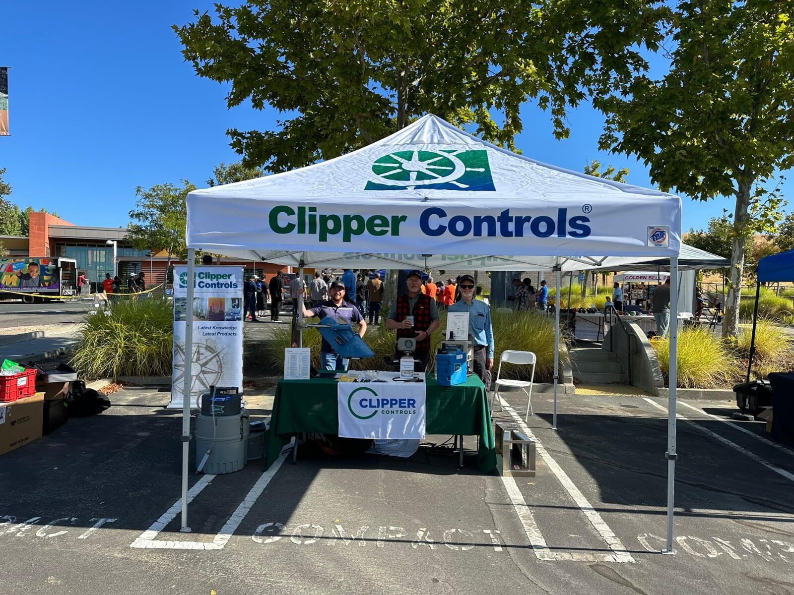 Clipper Controls staff at an outdoor tradeshow event