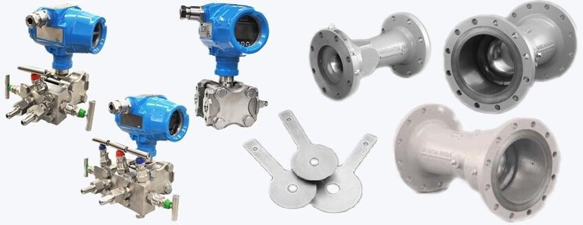 A variety of differential pressure and venturi flowmeters