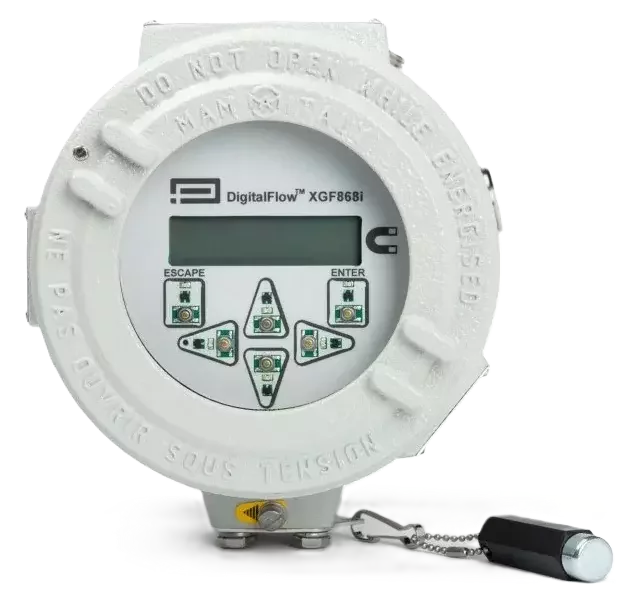 Panametrics DigitalFlow XGF868i ultrasonic flare gas flow meter for hazardous area installations.