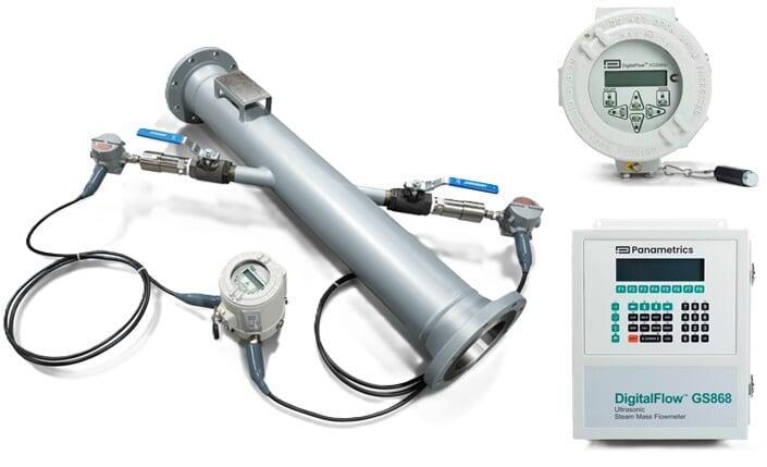 A variety of ultrasonic steam flowmeters
