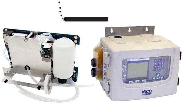 An ISCO Signature flowmeter with a bubbler level system