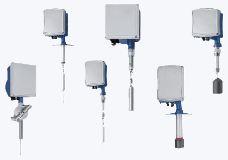 A variety of plumb bob level meters for liquid solid interface level measurement