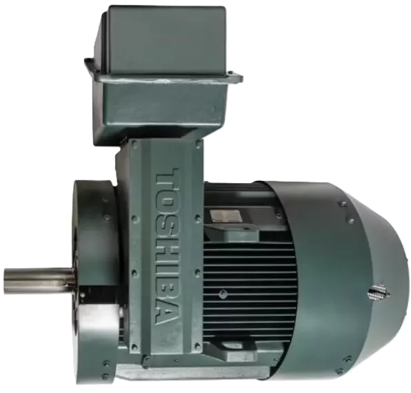 Toshiba 587 Series TEFC motor with enclosed fan cooled frame