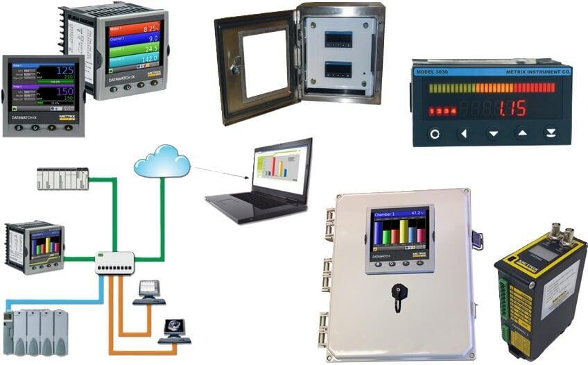 Vibration monitors and displays for cooling towers