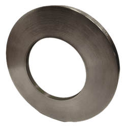 Stainless steel metal ring component used as the sealing interface in fused-glass sight window construction.